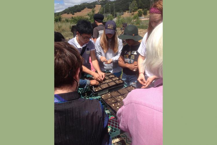 UC-Davis students visit Indian Valley Organic Farm & Garden